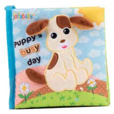 Jolly Baby Książeczka Puppy cloth book - Puppy busy day EN